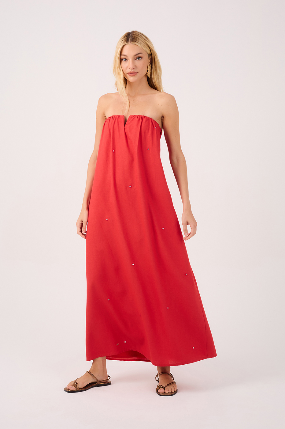 Seq. Emb. Maxi Dress
