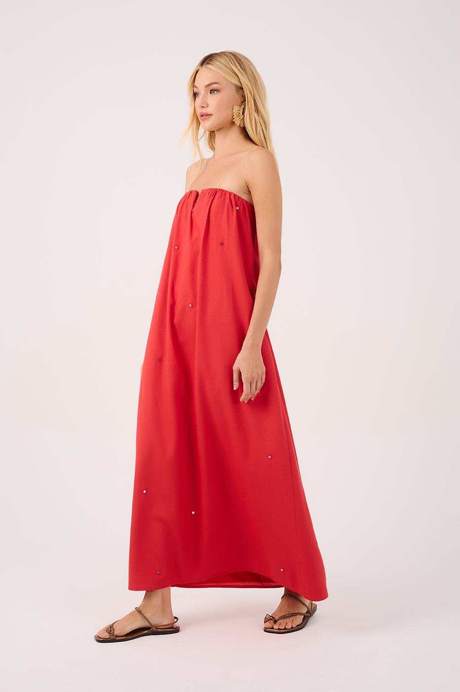 Seq. Emb. Maxi Dress