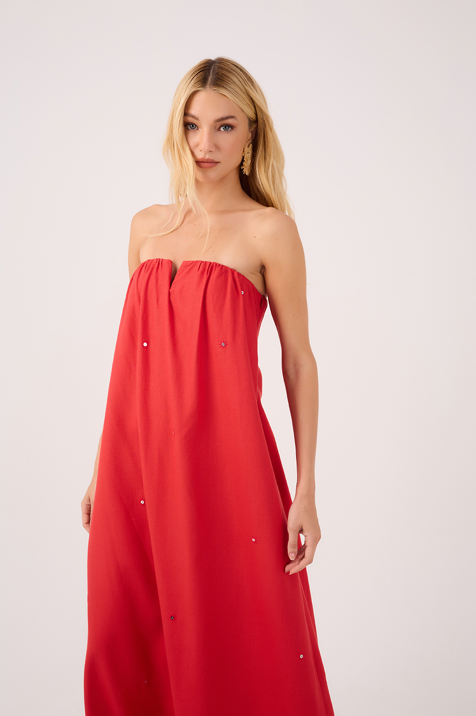 Seq. Emb. Maxi Dress